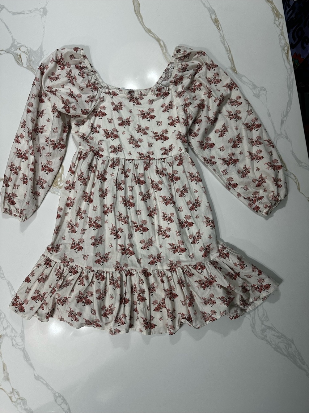 Celebrity Pink Floral Puff Sleeve Smocked Mini Dress ✨